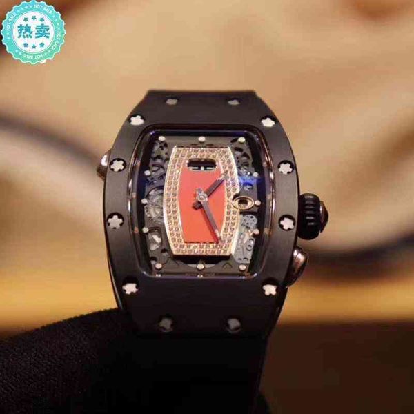 

luxury mens watch richa millls mechanics mechanical ceramic case fashion female 1ge6, Slivery;brown