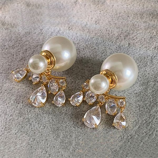 

75% off clearance jewelrys female size pearl tassel letter light luxury fashion simple earrings, Golden