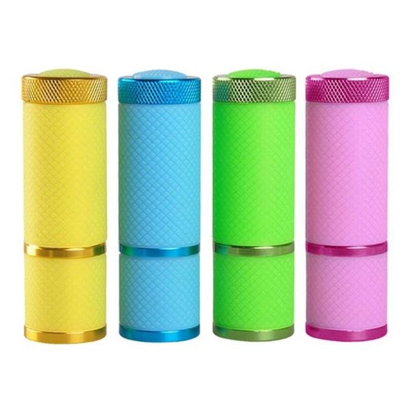 Têxtil 4 cores secador de unhas mini lanterna LED LUZ