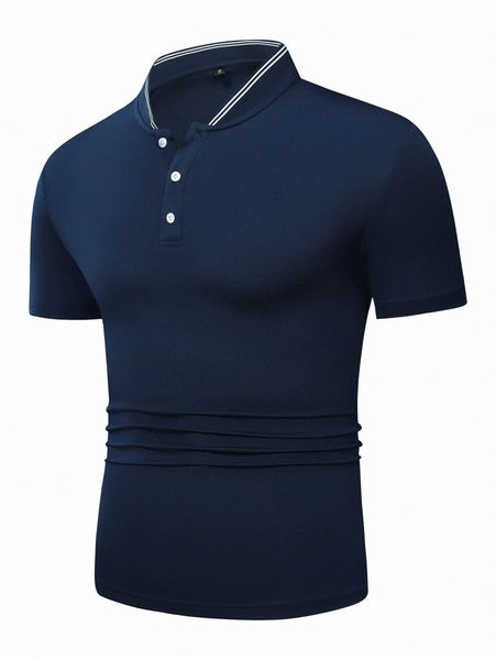 

men stand collar half button placket shirt m4xh#, White;black