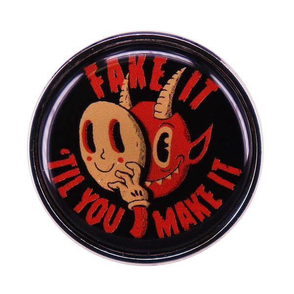 

fake it til you make it pin, Blue