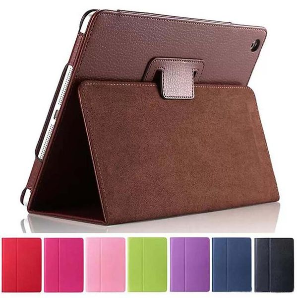 Capa de suporte de couro PU Litchi automática Flip Cases para ipad 10.2 10.5 2/3/4 air1 air2 pro 9.7 mini 6/2/3/4/5/6 pro 11