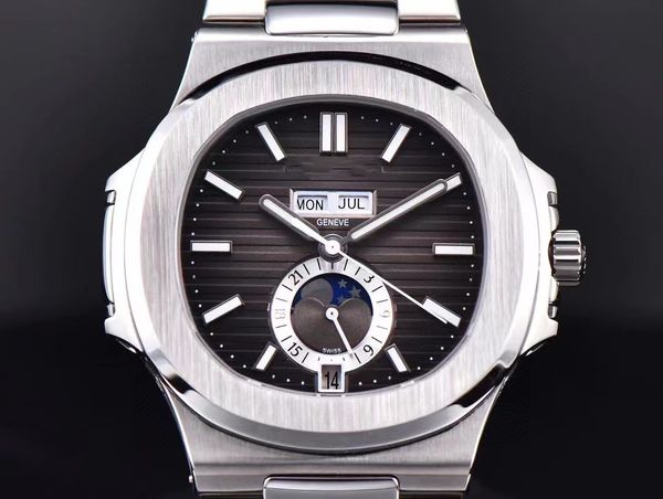 

watch km factory produces nautilus 5726/1a steel belt literal for two-color penetration literal 40mm, Slivery;brown