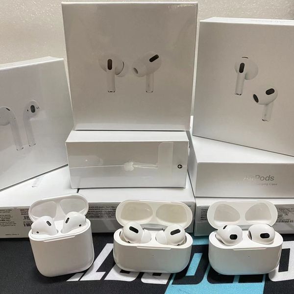 

airpods pro air pods gen 3 wirless earphones real serial no. metal hinge cases rename gps wireless charging bluetooth headphones with in-ear
