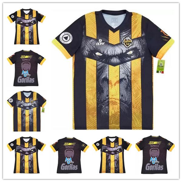 

21 22 gorilas de juanacatlan soccer jersey home 2021 2022 football shirts men camiseta short sleeve shirts bb, Black;yellow