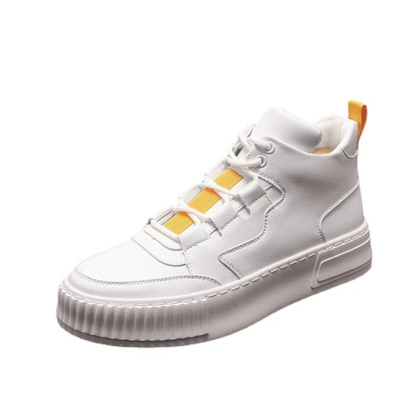 2022 Moda Uomo Vulcanize Abito Scarpe da sposa Classici antiscivolo Punta tonda Sneakers bianche Primavera Autunno Comode scarpe da ginnastica alte Casual Mocassini da passeggio