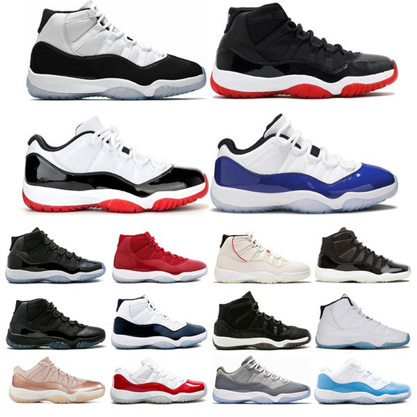 

11 11s mens basketball shoes concord 45 cap and gown bred space jam xi women sport sneakers shoes 713 6jwf