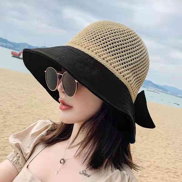 

hats fisherman's female early spring korean version tide versatile sunshade summer sunscreen breathable large edge uv proof sun, Blue;gray
