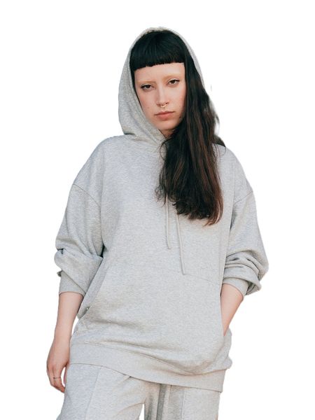 

drop shoulder drawstring detail hoodie e1k3#, Black