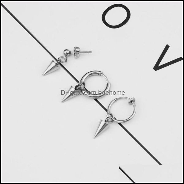 

stud earrings jewelry punk kpop dna korean simple taper stainless steel earring bangtan boys v accessories for mens and women1 372 q2 drop d, Golden;silver