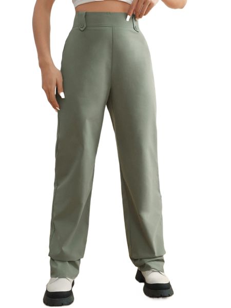 

high waist zipper pants z7vo#, Black;white