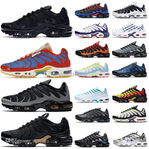 Scarpe da corsa TN plus Mens Triple nero Bianco Nero Royal Grey Club University Blue Hyper Reverse Sunset donna Sneakers traspiranti scarpe da ginnastica moda sportiva all'aperto