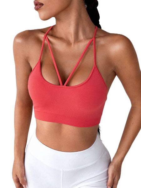 

criss cross backless sports bra q5kk#, Gray