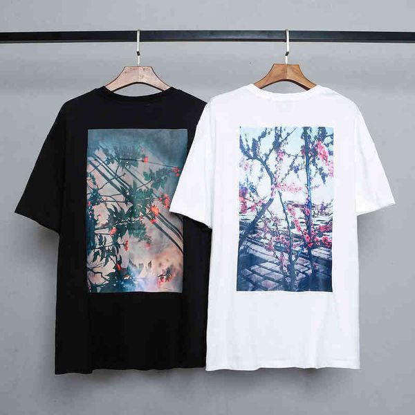 

essential flower direct spray summer men fashion brand casual t shirts high street fog short sleeve the scenery beach sunshine seaside leisu, White;black
