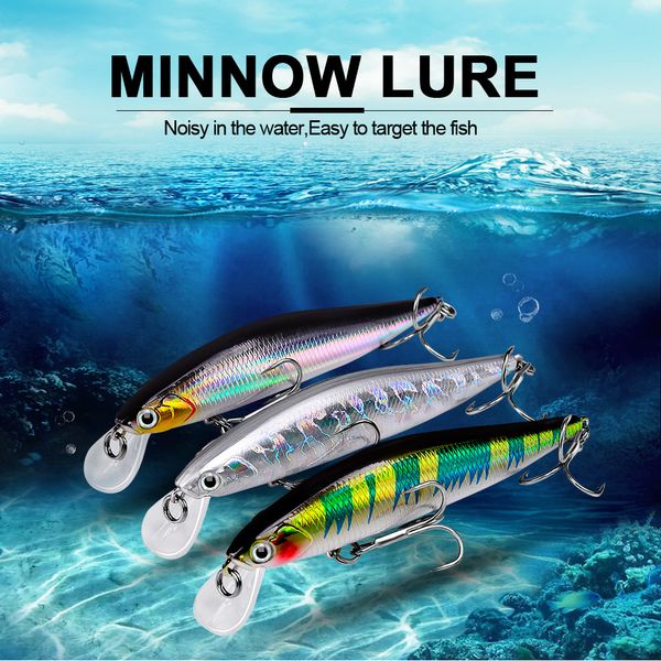 K1626 minnow bas balıkçılık yemleri - Jerkbait batan cazibesi Set Sert Yemler Alabalık Yayın Bulması İçin Krankbait Musky Bluegill Balıkçılık Fişi 5pcs/Kit