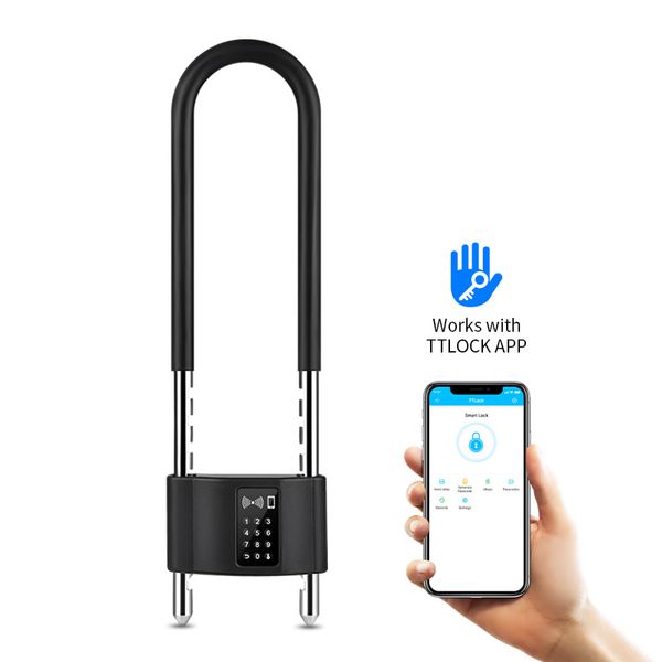 

ttlock app lock bike cycling mobilephone scan qr code u shape smart lock for public
