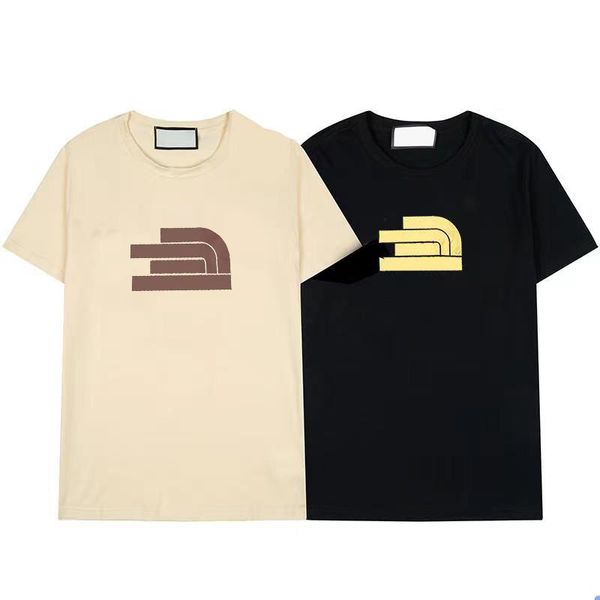 

t shirts for men cotton t-shirt round neck double thread spring summer 20ss letter high street loose trend short sleeve male clothing tee, White;black