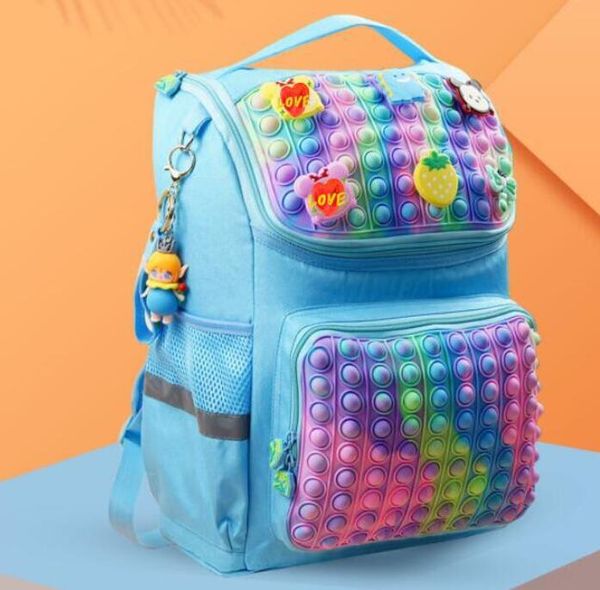 Heißer Verkauf Nette Schultaschen Jungen Mädchen Cartoon Kinder Rucksäcke Kinder Orthopädischer Rucksack Kinder Büchertasche Handtasche Umhängetasche Schultasche Schöne Geschenke rosa blau