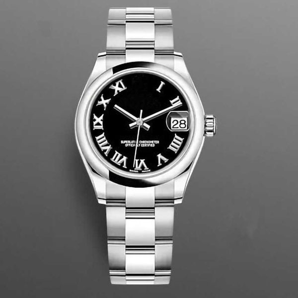 

womens luxury watch stainless steel high precision automatic machine movement steel bracelet.waterproof watches .the 31mm roman alphabet dia, Slivery;brown