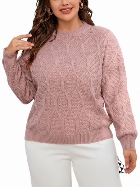 

plus solid drop shoulder sweater d9ue#, Black