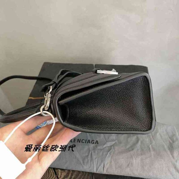 

2022ss balencigas's italy bag skin handbags designer women's litchi hourglasss silver buckle portable one shoulder messenger small