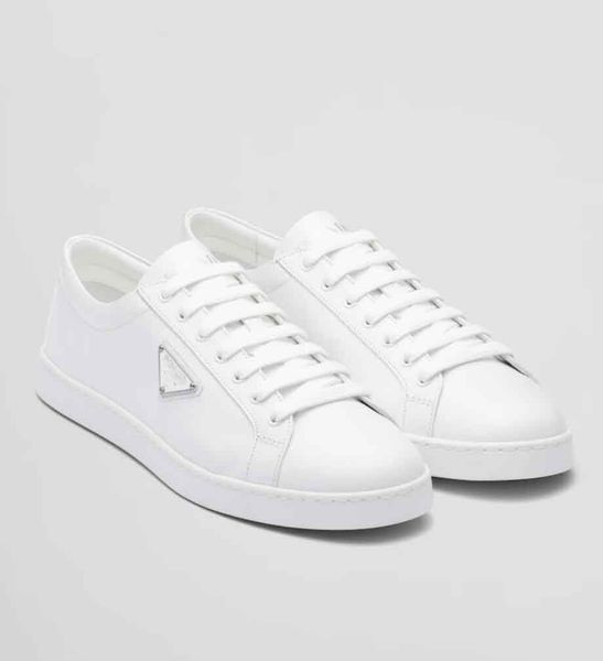 

fashion luxury white brushed leather sneakers shoes for men metal triangle skateboard comfort casual walking shoe discount footwear eu38-46, Black