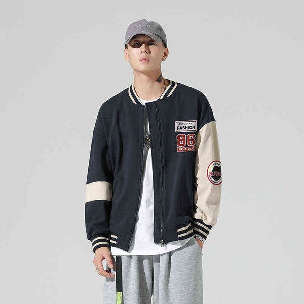 

new spring and autumn season 60% cotton 40% polyester large jacket baseball jacket, Black;brown