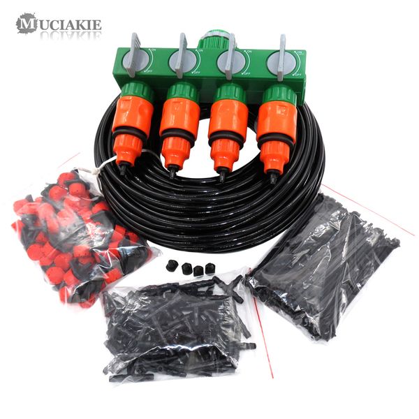 Muciaakie Garden Wapering Drip Irrigation Diy Микросистема 4way 4way Water Splitter 50 мс Abs Tee Connectors Y200106