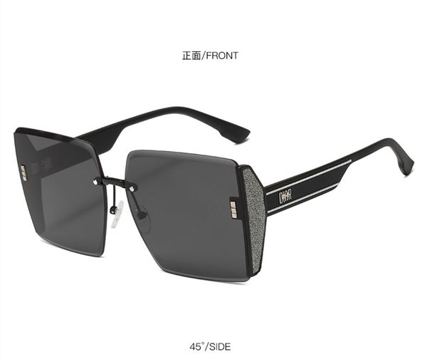 

designer sunglasses for women square&rectangle d sunglasses oversized personality uv400 trendy fashion, White;black