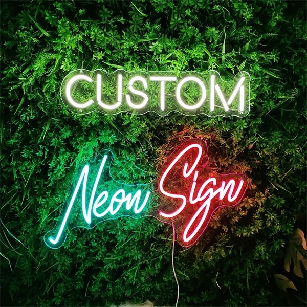 Neon LED Light Light Custom Frist Name Schild Party Event Dekor Innenraum Wand Hanging Dekoration 220615