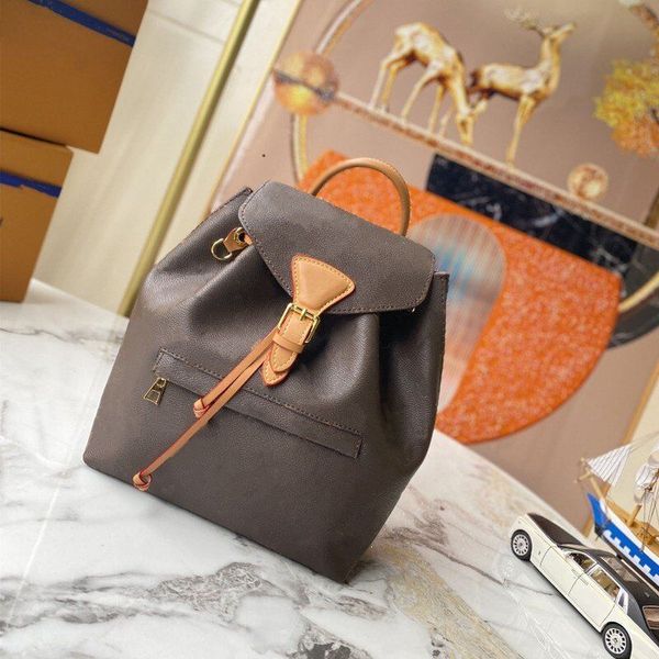 Tasarımcı Montsouris Sırt Çantası Kadın Moda Moda Lüks BB PM Backpack Schoolbag Schoolbag Cowhide Deri Çanta Dizisi Drawstring Duffle Omuz Çantası M45515 M45501