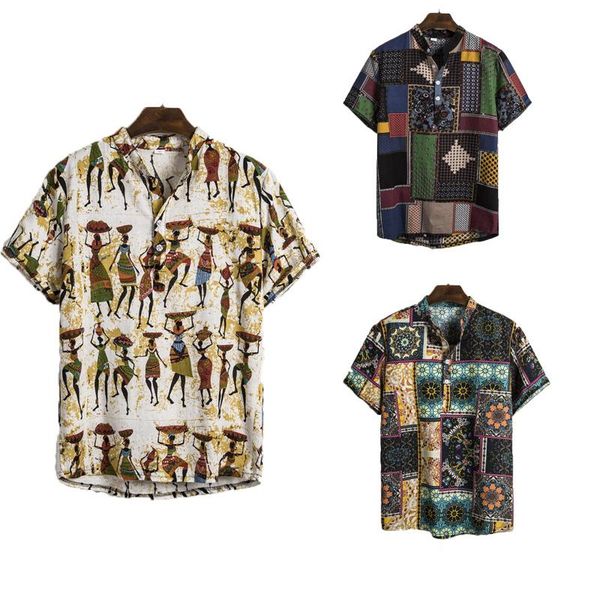 

men's casual shirts olome men clothing 2022 slim fit cotton summer short sleeve mens beach hawaiian shirt camisa hombre, White;black