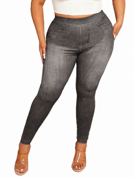 

sxy plus high waist leggings x6ok#, Black