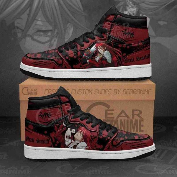 

grell sutcliff sneakers black butler anime shoes