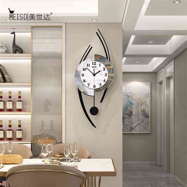 Große kreative stille Quarz-Acryl-dekorative Wanduhr, modernes Design, Wohnzimmer, Heimdekoration, Wanduhr, Wandaufkleber 210325