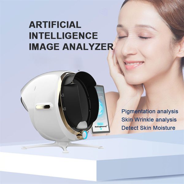 Professionelles Hautdiagnosesystem Magic Mirror Hautanalysegerät Porenfleckenfalten Mitesser Gesichtsfeuchtigkeitsscanner-Ausrüstung für Spa