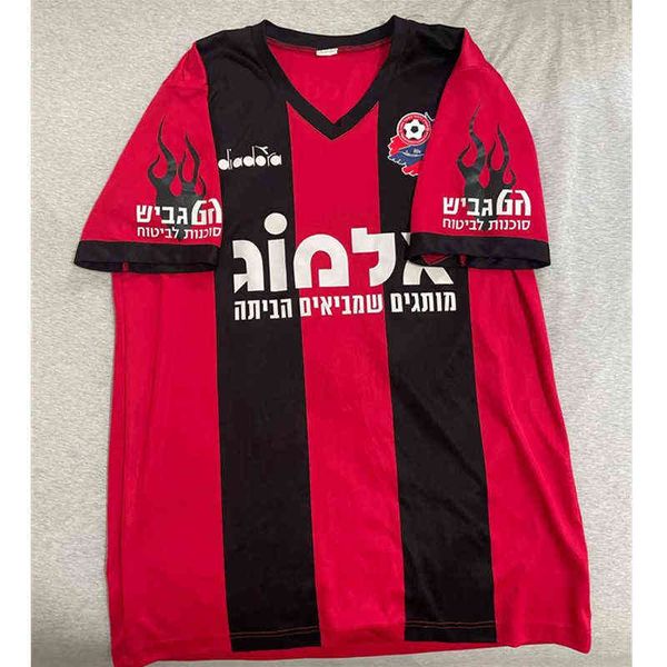 

israel hapoel haifa soccer jersey 22 home football shirt kit, White;black