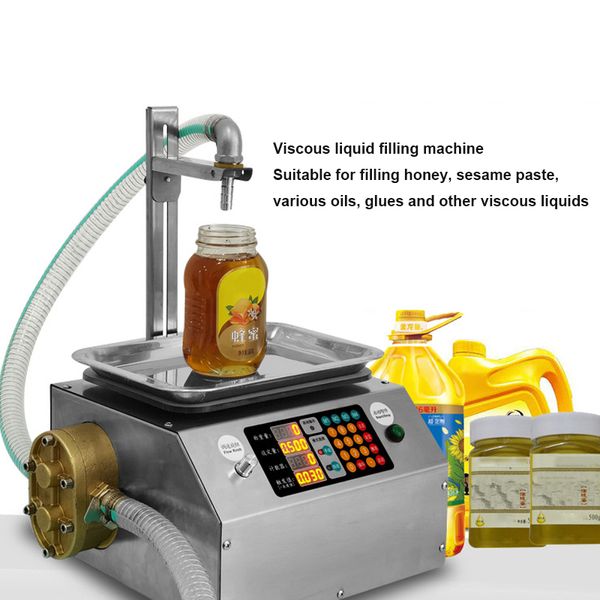 BEIJAMEI Pompa ad ingranaggi Automatica Miele Pesatura Macchina di riempimento Commerciale Liquido viscoso Salsa di sesamo Olio commestibile Colla Dispenser Filler