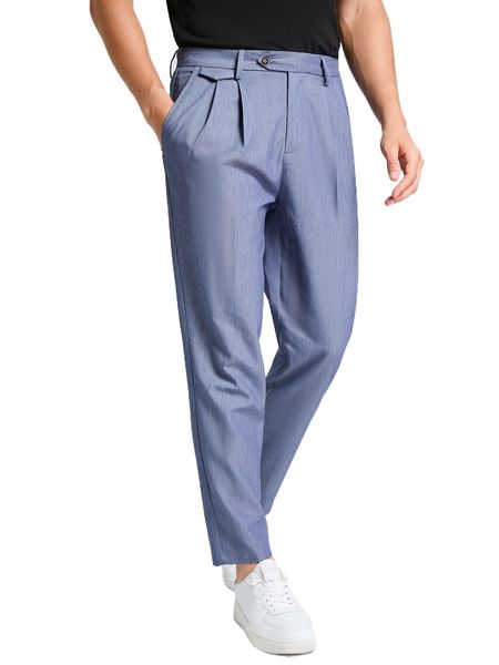 

men plicated detail tailored pants c7hk#, Black