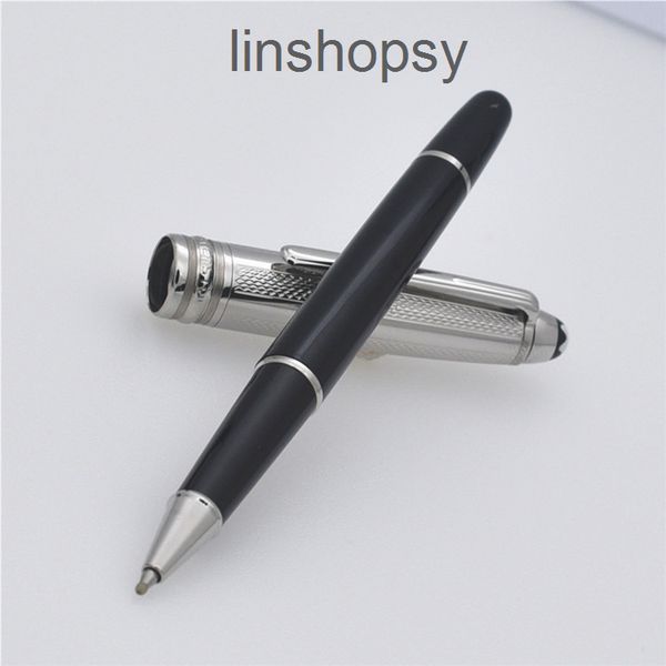 

metal and black resin #163 roller ball pen / ballpoint school office stationery sell gift pens, Blue;orange