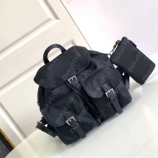 Nylon-Rucksack für Damen, Handtaschen, Umhängetasche mit Beutel, dicky0750, modischer klassischer Rucksack, Herren-Segeltuch-Handtasche, Schultaschen, Umhängetasche, Fallschirm-Stoff-Tragetasche