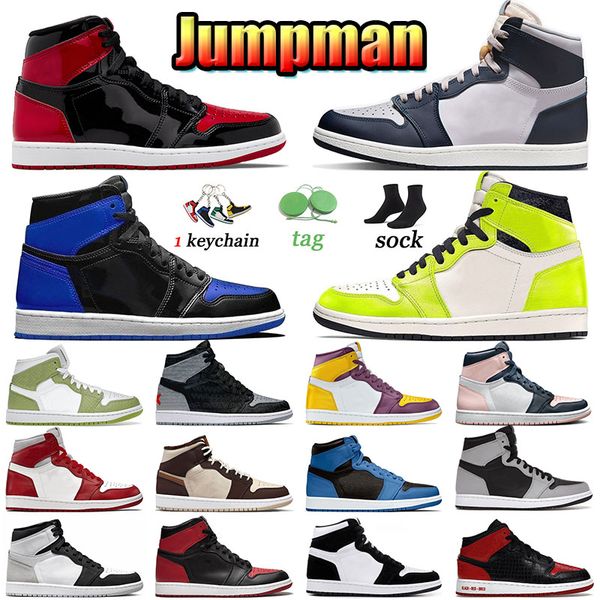 

1 jumpman designer men basketballs shoes off sports chenille patent bred text denim trainers sneakers women white classic visionaire stage