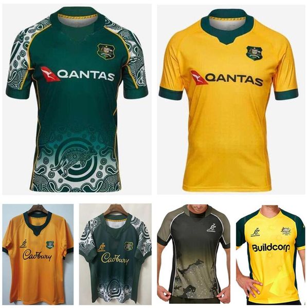 

21 22 australia rugby jerseys home away kangaroos wallaby 2021 2022 size s-5xl maillot de national league men adult, Black;blue