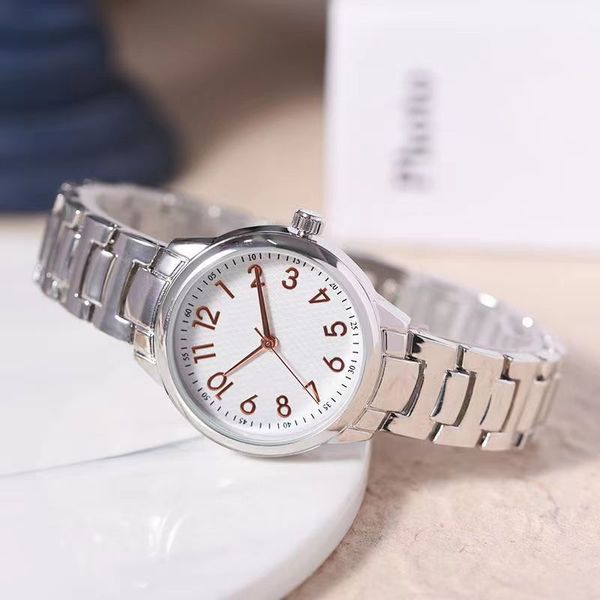 

2022 womens watches fashion simple luxury ladies quartz watch waterproof designer temperament watch casual student watchs, Slivery;golden