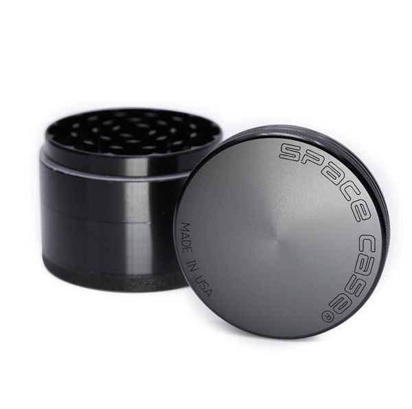 L'ultimo 63x50mm Smoke grinder a quattro strati in lega di alluminio space muder triangolo triangolo supporto LOGO personalizzato