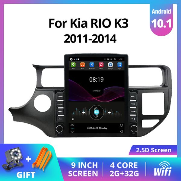 Kia Rio için Araba Video Başı Ünitesi 9 inç Android Otomatik Radyo 2012-2015 LHD WiFi Desteği SWC 1080P