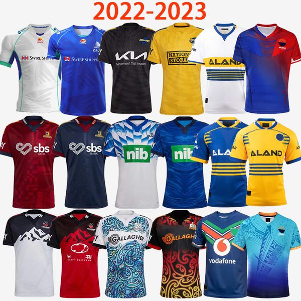 

2022 2023 new hurricane highlander blues crusader rugby jerseys zealand 22 23 mens super chief moana fiji jersey game t shirt away australia, Black;gray