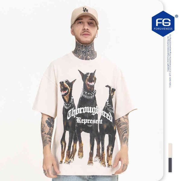 

men's t-shirts fg menswear spring summer fashion brand soul hound print wash vintage high street short sleeve t-shirt sxxv, White;black