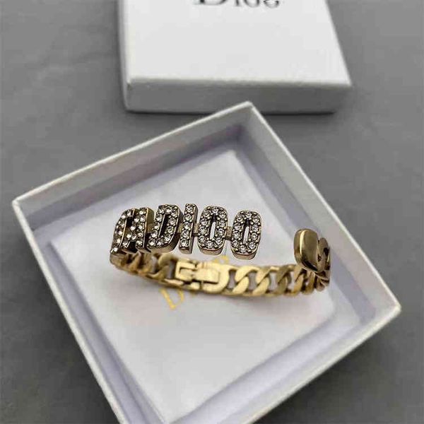 

2022 factory wholesale new di home bracelet new stone inlaid open stripe bracelet, Black