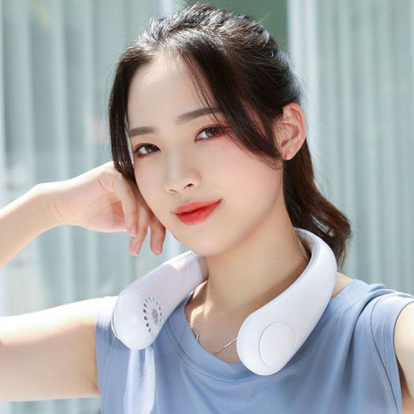 

portable neck fan rechargeable mini ventilador cooling usb bladeless mute fans for outdoor portable air conditioner